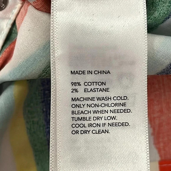 Kate Spade Saturday Sleeveless Abstract Striped Cotton Top - Picture 11 of 12